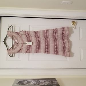 Studio M Mauve and Ivory Sleeveless Dress Sz Large